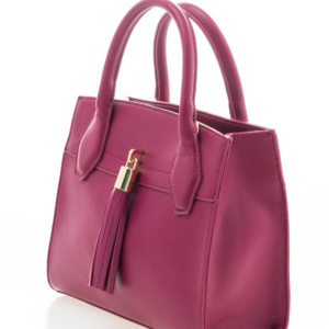 Bolsa Estruturada Pink com Tassel Dourado