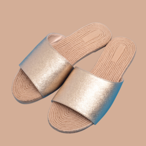 Rasteira Dourada Metalizada